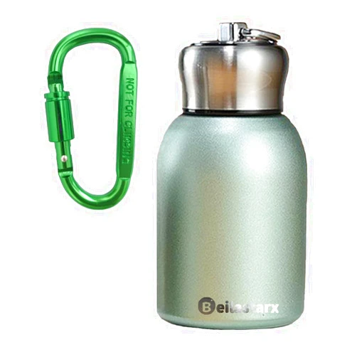 Beilastarx 10oz Mini Vacuum Insulated Water Bottle - Small Stainless Steel Water Bottle Portable Leak-Proof Metal Sports Hot and Cold Water Bottle for Indoor and Outdoor (Turquoise Blue, 10oz)