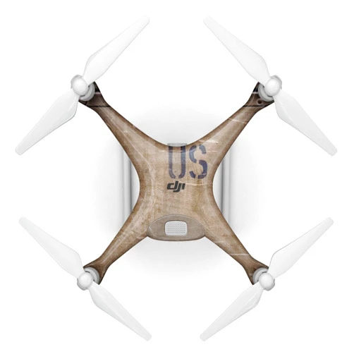 DesignSkinz Compatible with Drone DJI Mavic - Skin Decal Protective Scratch Resistant Vinyl Wrap - Distressed US Military Chest