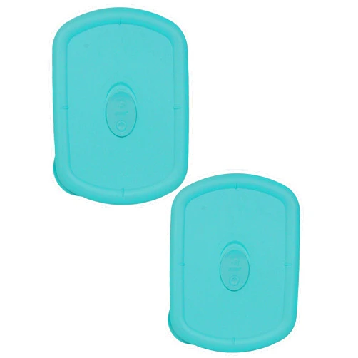 Pyrex 8212-VPC 3 - Quart Rectangular Vented Replacement Turquoise Lid - 2-Pack