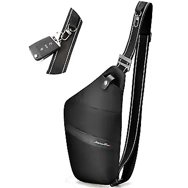 Alphantino Personal Flex Bag - 2023 Slim Anti-Theft Sling Premium Crossbody Bag, Men Women Compact Crossbody Nylon Shoulder Chest EDC Daypack, Easy Carry for Gym Biking Hiking Work Travel