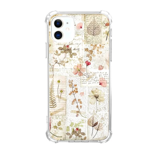 Veakgpligo Cottage Core Aesthetic Floral Case Compatible with iphone 12,Vintage Flower Case for iphone 12 for Girl Women, Unique Soft TPU Bumper Cover Case