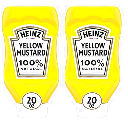 Heinz Yellow Mustard (20 oz Bottle), Packaging May Vary (Pack of 2)