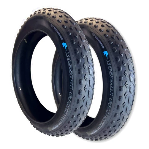 VEE Tire Two Vee Tire 20x4.0 Bike Tires Mission Command E-Bike 50 with Endurance Compound & Override Puncture Protection, Black