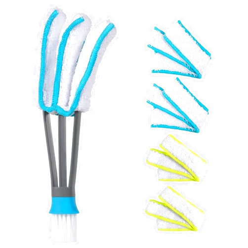 SetSail Blind Duster, Window Cleaner Duster Brush with 4 Microfiber Sleeves, Cleaning Tools for Vertical Blinds Air Conditioner Dust Ceiling Fans Car Vents Jalousie Dust Collector