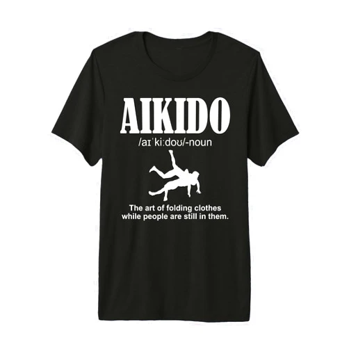 Martial Arts Humor Tees for Aikido Lovers Funny Aikido Definition Martial Arts Mma Self Defense Premium Tri-blend T-Shirt