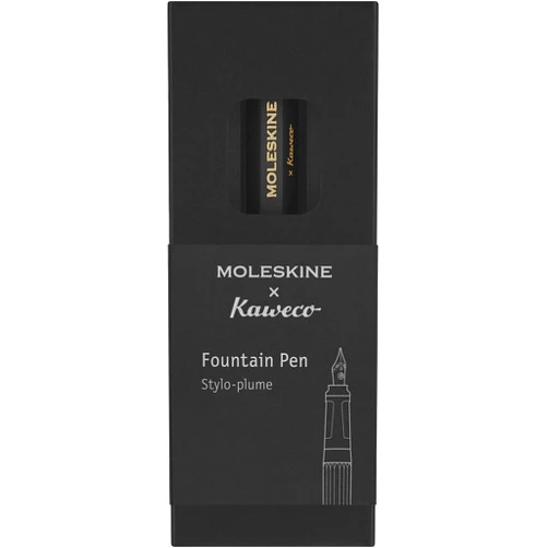 Moleskine x Kaweco, Fountain Pen, Medium Nib, Black with Blue Ink