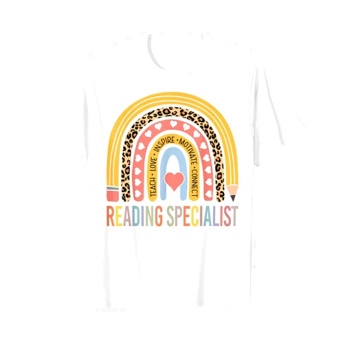 Reading Specialist Leopard Print Outfit Reading Specialist 100th Day Of School Reading Teacher T-Shirt