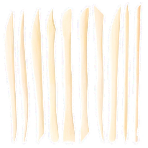 LLOUSSAK 10Pcs Wooden Clay Sculpting Tools, 6.2'' Smooth Double Ended Clay Modeling Tools, Polymer Clay Tools, Wood Pottery Clay Tool Sculpting Kit for Ceramics Soap Carving Detailing Clay Supplies