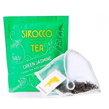 SIROCCO TEA Switzerland - Green Jasmine - 100 tea bags (100 count hospitality industry bulk box)