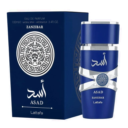 Lattafa Asad Zanzibar for Men Eau de Parfum Spray. 3.4 Ounce