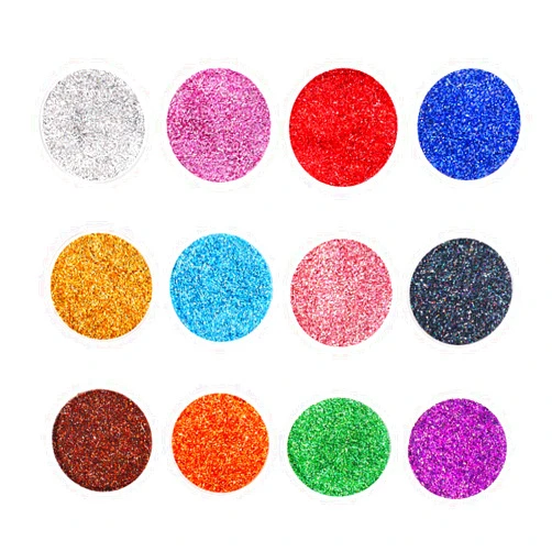 LICOOL GLITTER Holographic Glitter for Craft,Set of 12 Colors Fine Glitter,Laser Extra Fine for Resin Arts,Assorted for Body,0.3mm for Nail Art