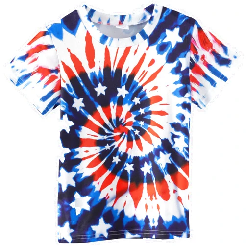 Kachibud 4th of July Kids Shirt Girls Boys Toddler USA Flag Tees Red White and Blue Patriotic T-Shirts 4-10 Years