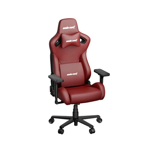 Anda Seat Kaiser Frontier Maroon Leather Gaming Chair - XL Premium Ergonomic Gamer Chair for Adults, Plus Size Video Game Chairs, Memory Foam Neck Pillow & Lumbar Back Support - Office Computer Chair