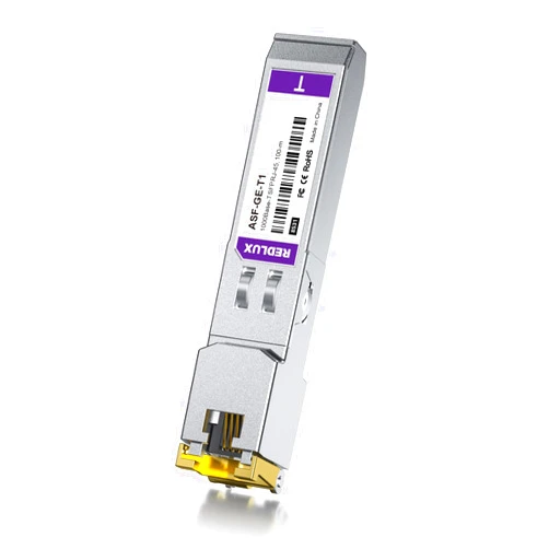 REDLUX 𝟭𝗚 𝗦𝗙𝗣 𝘁𝗼 𝗥𝗝𝟰𝟱 Module, CAT.5e RJ45 Connector, up to 100m, 1000Base-T Copper Transceiver Compatible for Cisco SFP-GE-T, Ubiquiti UF-RJ45-1G, Meraki, Fortinet, TP-Link and More