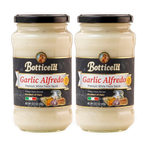 Botticelli Alfredo Sauce | 14.5 oz | 2- Pack each (Garlic Alfredo Sauce)