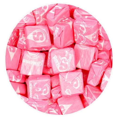 The Hampton Candy Company Starburst-All Pink Star burst Fruit Chews Candy, 2lb Bulk Bag (Approx. 180 Pieces), Pink Candy