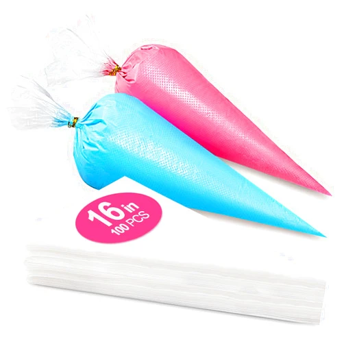 Wddeevoi 16 Inch Piping Bags Disposable, 100Pcs Large Pastry Bags, Frosting Bags, Cake Decorating Bags, Decorating Bags Large Piping Bags, Decorating Bags
