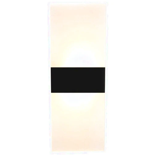 Jorzer Wall Lamps Sconces, LED Wall Light Sconce Lamp Modern Acrylic Decorative for Bedroom Living Room Hallway 14x6cm Warm Light Black