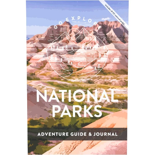 Wild Simplicity Paper Co. National Parks Adventure Guide & Journal: Bucket List & Trip Planner Featuring The Top 10 Things To Do In Each of the 63 U.S. National Parks | Badlands