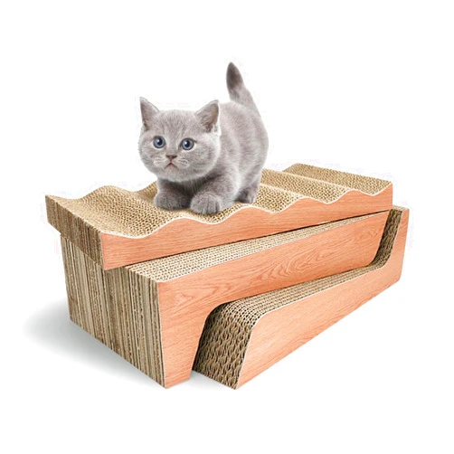 RUMUUKE Cat Scratch Pad- 3 in 1 Corrugated Cardboard Cat Scratcher for Indoor Cats, Professional Cat Scratching Board for Adult Cats, Catify Cat Scratcher Pads with Catnip