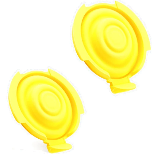 Generic Membrane Compatible with Medela Pump Parts, 2-Pack BPA Free Silicone Membranes Compatible with PersonalFit Flex connectors, Yellow