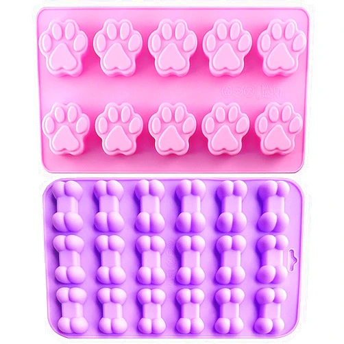 IHUIXINHE Food Grade Silicone Mold, IHUIXINHE Non-stick Ice Cube Mold, Jelly, Biscuits, Chocolate, Candy, Cupcake Baking Mould, Muffin pan