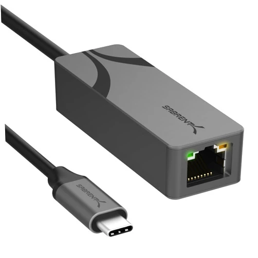 SABRENT USB C to 2.5 Gbps Ethernet Adapter, USB C to Gigabit Ethernet Adapter, Aluminum Portable USB C Adapter, for MacBook Pro, MacBook Air, iPad Pro 2018 and Later (NT-25GA)