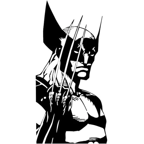 3LEGENDS LLC X MAN Wolverine Logan v2 Black decal (Gold, 6 inches)