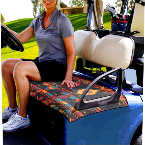 Uskorhein Boho Geometric Rhombic Ethnic Golf Cart Seat Covers Blanket Dry Bohemia Ethnic Tribal Golf Cart Seat Towel Blanket Colorful Golf Cart Accessories Golf Cart Seat Cover
