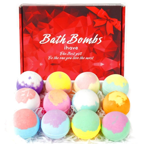 iHave Bath Bombs for Kids and Women, 12 Natural Handmade Bath Bomb Gift Set, Bubble Bath Bombs - Perfect Self Care Relaxing Spa Gifts for Women
