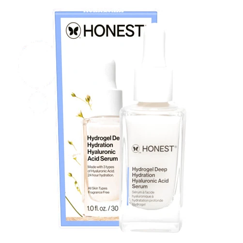 Honest Beauty Hydrogel Deep Hydration Hyaluronic Acid Serum | Moisturizes + Plumps | Hypoallergenic, Fragrance Free, Vegan, Gentle for Sensitive Skin | 1 fl oz