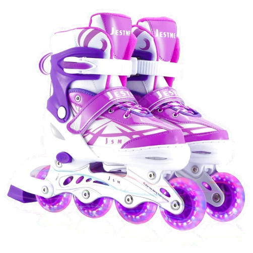 Jestme Adjustable Inline Skates for Girls Boys Beginners, Kids Roller Skates with All Illuminating Wheels