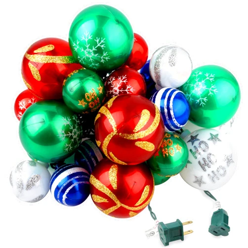 AIRIVO Christmas Tree Lights Ornaments, 28ft 25 Bulb Christmas String Lights Indoor, Christmas Lights Plug in Expandable Wire, Ornaments for Christmas Tree Decorations