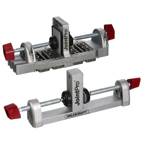 Milescraft 1311 Joint Pro Professional, Self-Clamping All Steel Doweling Jig - Quality - Includes 4 Guide Bushings for 1/4 in., 5/16 in. and 3/8 in. Dowels,Silver