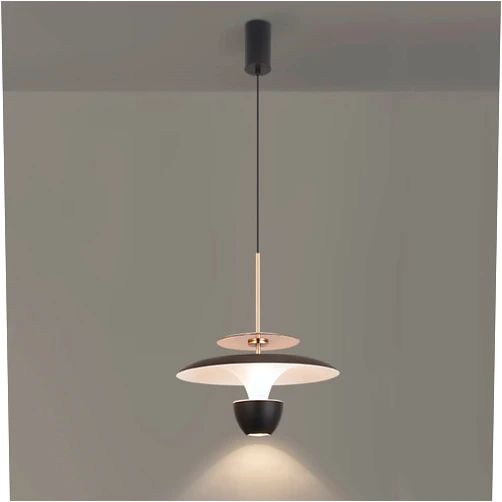 OPIMUS Restaurant Chandelier Nordic Interior Creative Bedside Chandelier Ceiling Installation Adjustable Small Chandelier Modern bar Coffee Shop Apartment led Lighting fixtures 20cm/7.87in (Black)