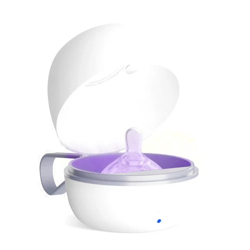 Zyntieu Portable Pacifier Sanitizer, UV Light Sanitizer Box, 99.99% Cleaned in 3 Minutes, 180-Min Battery Life, USB Rechargeable