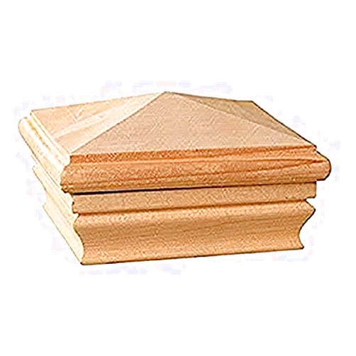 Deckorators 4X4 Newport High Pyramid Fence Cedar Post Cap - Rot Resistant, Made with Cedar, for Outdoor Fences, Mailboxes & Decks