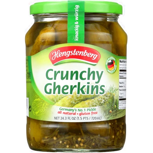 Hengstenberg Knax Gherkins 24 oz (1 Item Per Order)