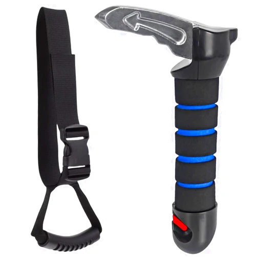 EVEME Car Door Handle for Elderly with Car Handle Assist,Support Handle Multifunction Handle Automotive Door Latch Handle Cane for Seniors and Handicapped (Blue)