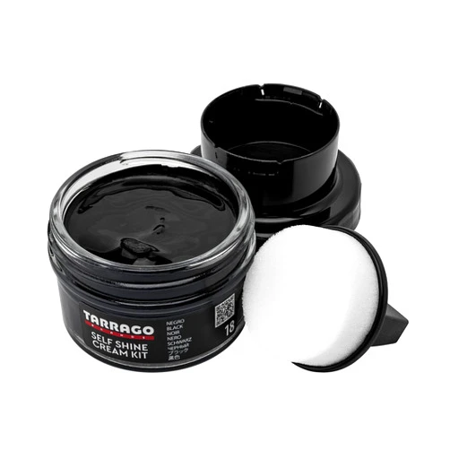 Tarrago Self Shine Shoe Polish with Applicator – Quick Shine Shoe Cream for Leather Boots and Shoes - 1.76 Fl. Oz