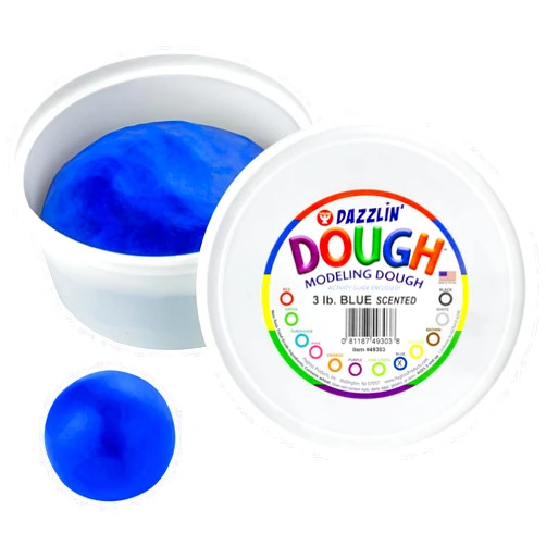 Hygloss Play Modeling Dough - Blue Dough Scented - Safe & Non-Toxic for Kids Arts & Crafts - Party Favors - Classroom Supplies - 3lb