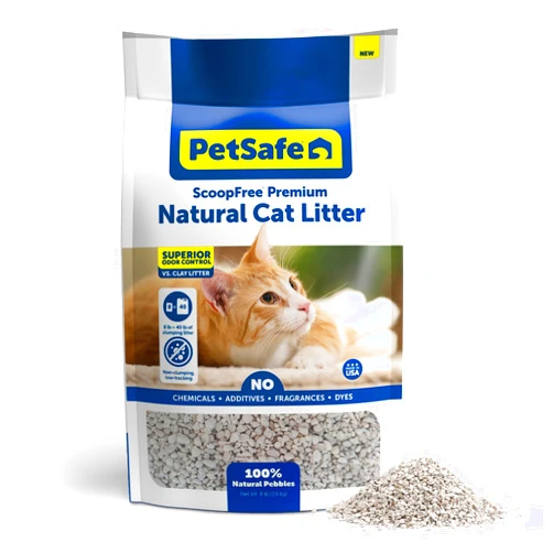 PetSafe ScoopFree Non-Clumping Natural Cat Litter, No Chemicals, Dyes or Fragrances, 8 Lb Bag