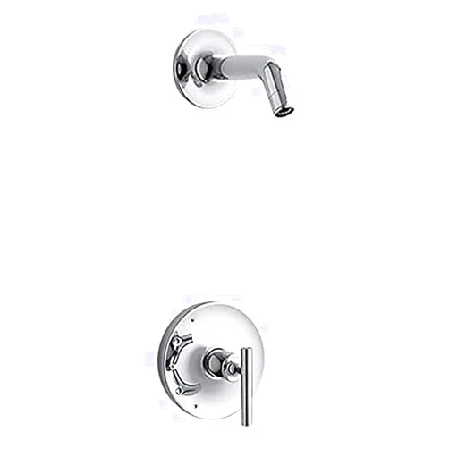 Kohler TLS14422-4-CP Purist Rite-Temp Shower Valve Trim with Cross Handle, Less Showerhead, Polished Chrome