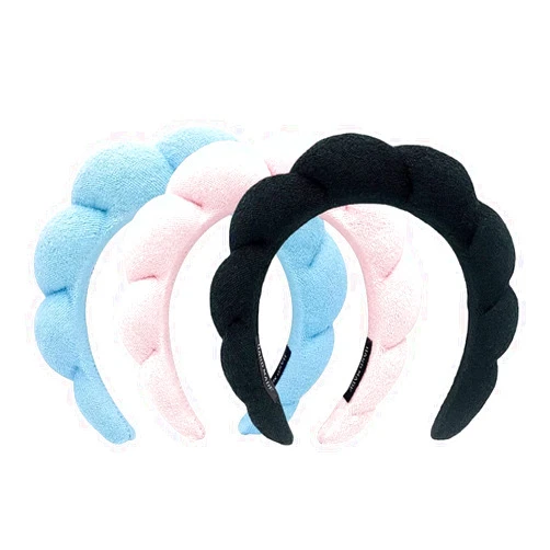 LALAXAVA Spa Headband for Women Terry Towel Cloth Fabric Hairband for Washing Face Puffy Sponge Spa Headband for Skincare, Makeup Removal, Shower