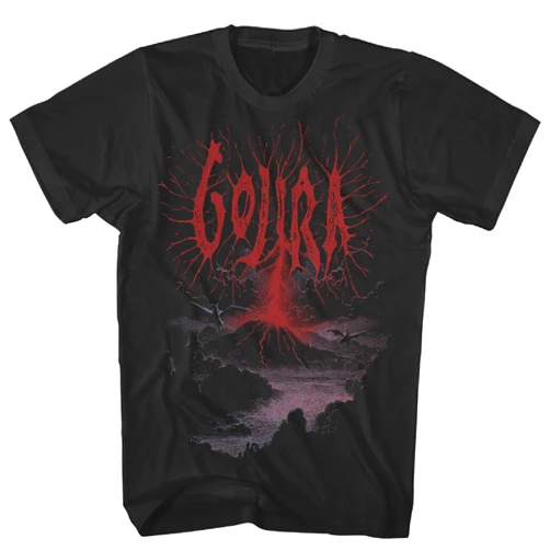 2Bhip Gojira Volcano Album Cover Mens Black Short Sleeve T Shirt Vintage Style Heavy Metal Graphic Tees