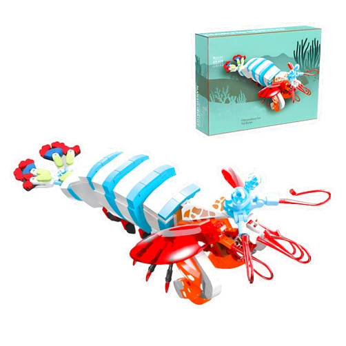 Apcute 429PCS Micro Brick Ocean Animal Mantis Shrimp Toys Building Sets,Animals Botanical Collection Blocks Model for Adult Toys,Home Decor and Office Art Creative Gift,for Teens Ages 6+ Kids