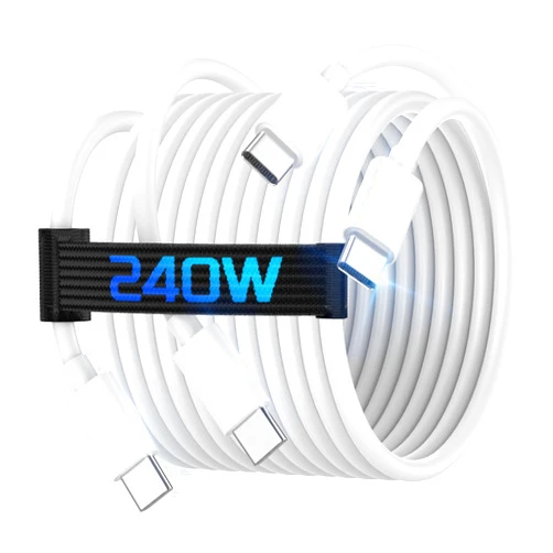 Matsusho 240W USB C to USB C Charging Cable, 2 Pack 10ft Type C Charger Fast Charging Cable Cord Compatible with iPhone 16/16 Plus/16 Pro/16 Pro Max/15/15 Plus/15 Pro/15 Pro Max, iPad Pro, MacBook Pro, Galaxy