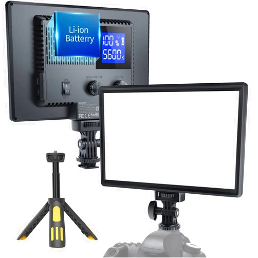 RALENO LED Video Light, Camera Light for Pictures Video Recording with 4000mAh Battery Support Type-C USB Power Supply, CRI>95 3200K-5600K Photo Light for Outdoor Photography Live Streaming Zoom Calls