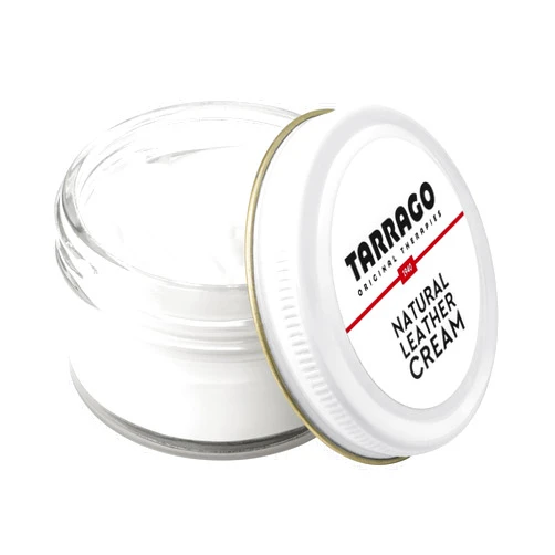 Tarrago Natural Leather Cream - 50ml Jar - Nourishing, Waterproofing, and Cleansing for Smooth and Oiled Leather Breathable Formula