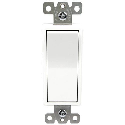 ENERLITES 3-Way Decorator Paddle Light Switch, Single Pole or Three Way, 3 Wire, Grounding Screw, Commercial Grade, 20A 120V/277V, UL Listed, 93200-W, White